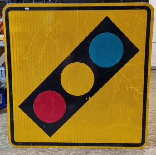 Panneau de signalisation Feu tricolore Original USA