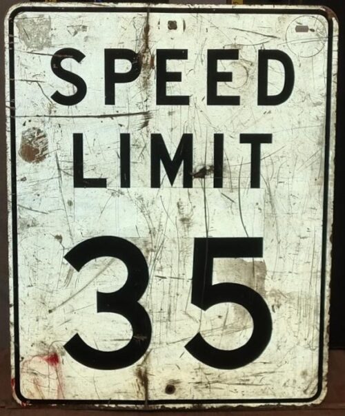 Panneau de signalisation Speed Limit 35 Original USA