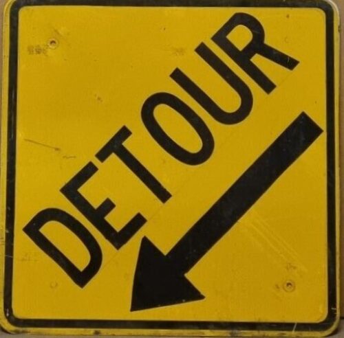 Verkehrsschild USA Detour
