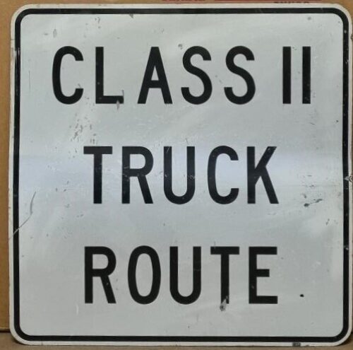 Verkehrsschild USA Class II Truck Route