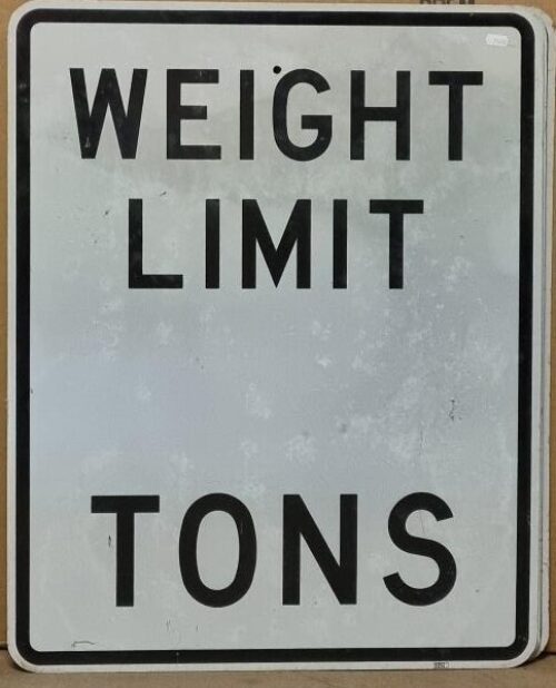 Verkehrsschild USA Weight Limit