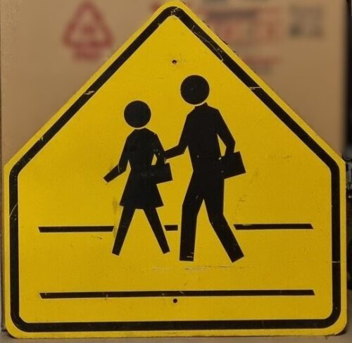 Verkehrsschild USA Fussgänger