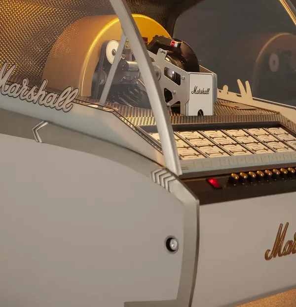 Marshall vinyl jukebox cream close1