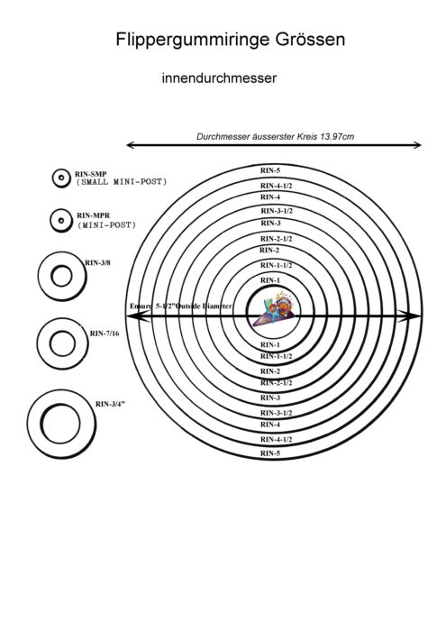 Flippergummiringe weiss einzeln