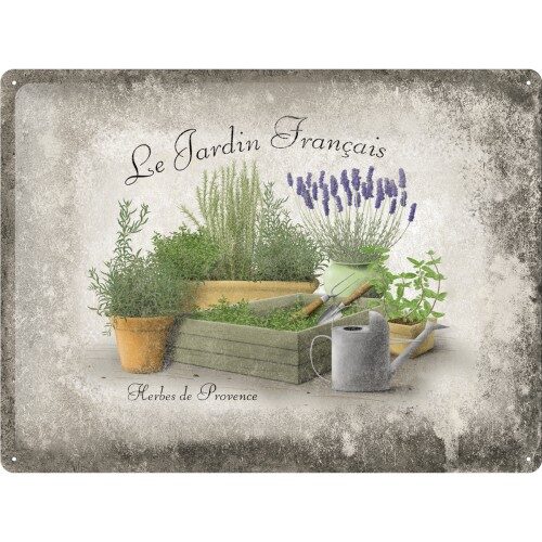 Plaque en métal 'Le Jardin Français'