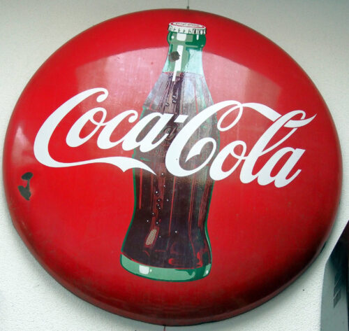 Panneau publicitaire Coca Cola