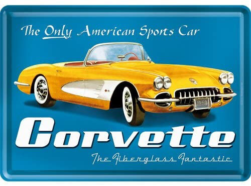Blechpostkarte 'Corvette'