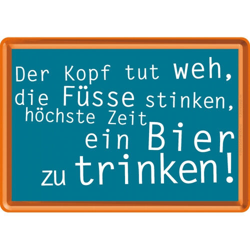 Blechpostkarte 'Bier'