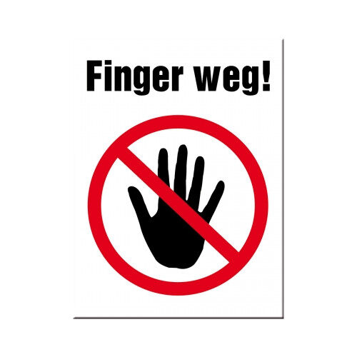 Aimant de réfrigérateur "Finger Weg!"