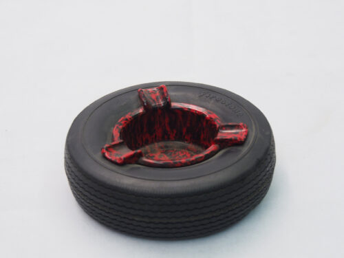 Aschenbecher Firestone rot-schwarz