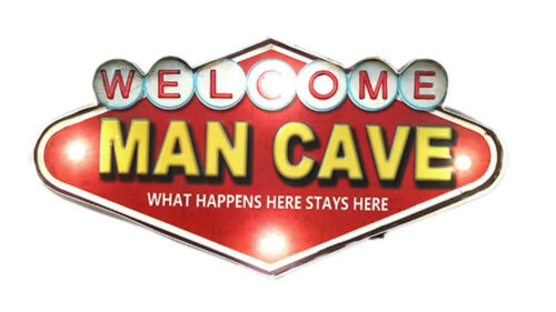 LED-Blechschild 'Welcome Man Cave'